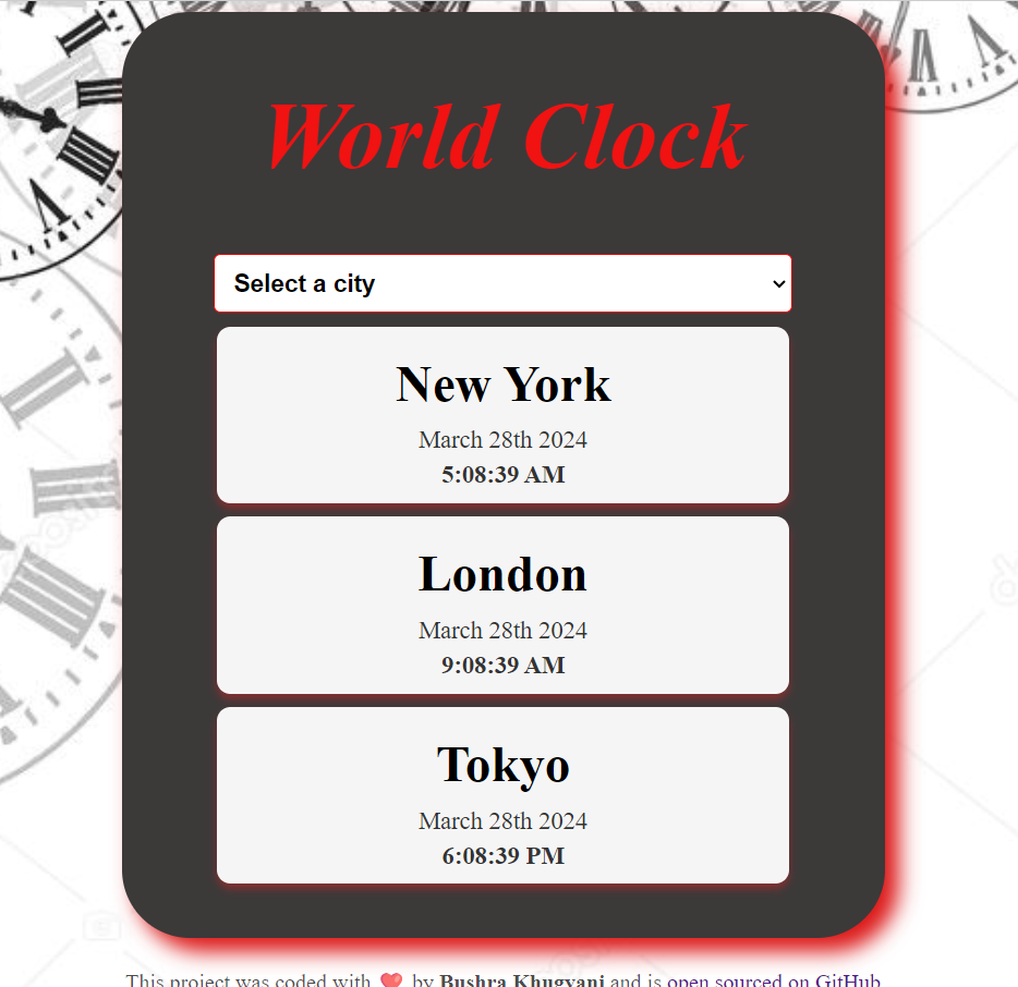 World Clock app